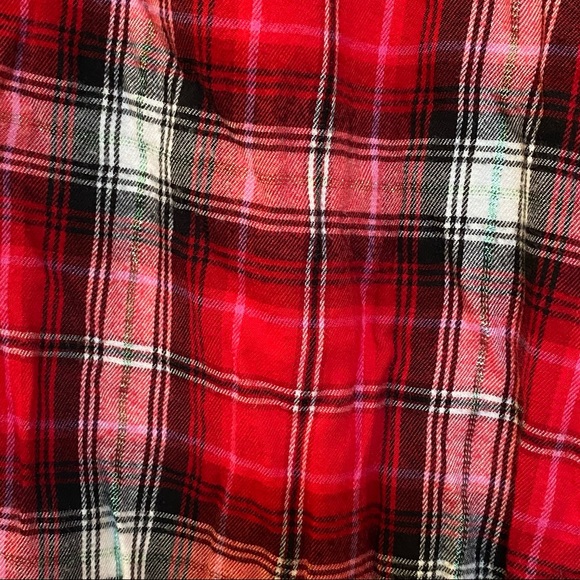 Victoria’s Secret red black white plaid drawstring pj pajama long pants - Picture 3 of 6